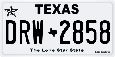 TX license plate DRW2858