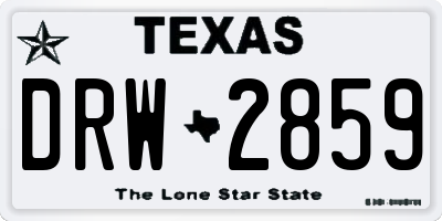 TX license plate DRW2859