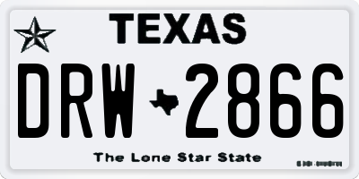 TX license plate DRW2866