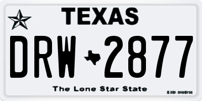 TX license plate DRW2877