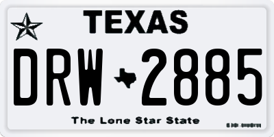 TX license plate DRW2885