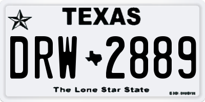 TX license plate DRW2889