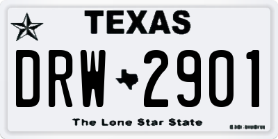 TX license plate DRW2901
