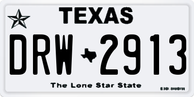 TX license plate DRW2913