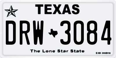 TX license plate DRW3084