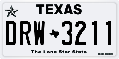 TX license plate DRW3211