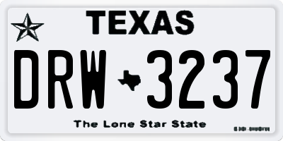 TX license plate DRW3237