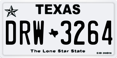 TX license plate DRW3264