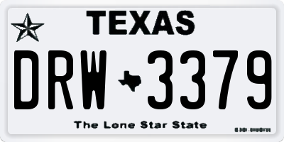 TX license plate DRW3379