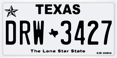 TX license plate DRW3427