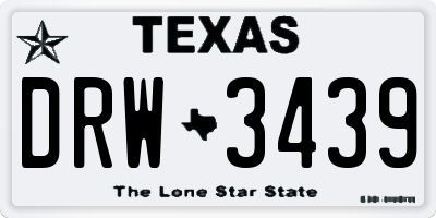 TX license plate DRW3439