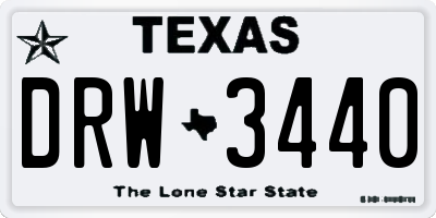 TX license plate DRW3440