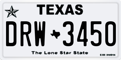 TX license plate DRW3450