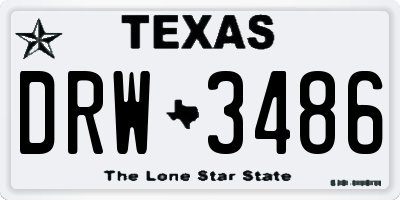 TX license plate DRW3486