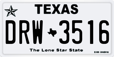 TX license plate DRW3516