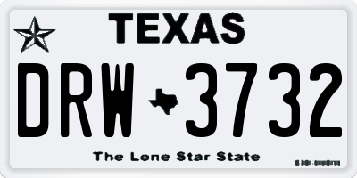 TX license plate DRW3732