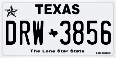 TX license plate DRW3856