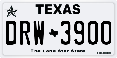 TX license plate DRW3900