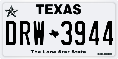 TX license plate DRW3944