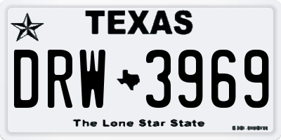 TX license plate DRW3969
