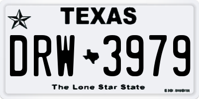 TX license plate DRW3979