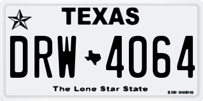 TX license plate DRW4064