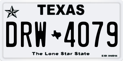 TX license plate DRW4079