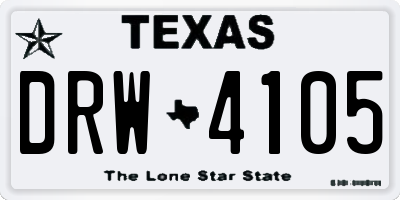 TX license plate DRW4105