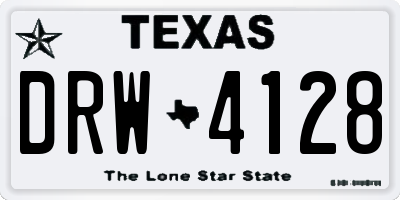 TX license plate DRW4128