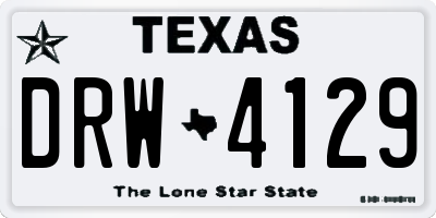 TX license plate DRW4129