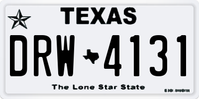 TX license plate DRW4131