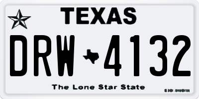 TX license plate DRW4132