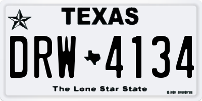 TX license plate DRW4134