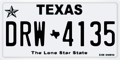 TX license plate DRW4135