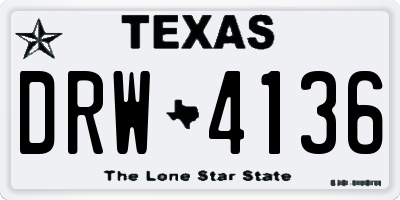 TX license plate DRW4136