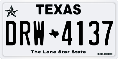 TX license plate DRW4137