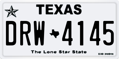 TX license plate DRW4145