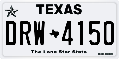 TX license plate DRW4150