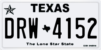 TX license plate DRW4152