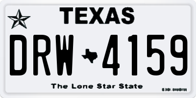 TX license plate DRW4159