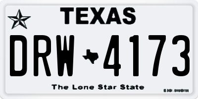 TX license plate DRW4173