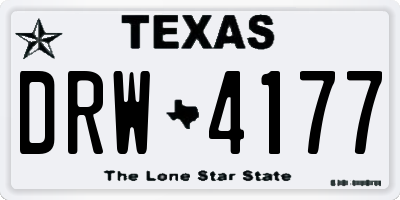 TX license plate DRW4177