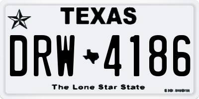 TX license plate DRW4186