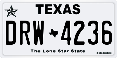 TX license plate DRW4236