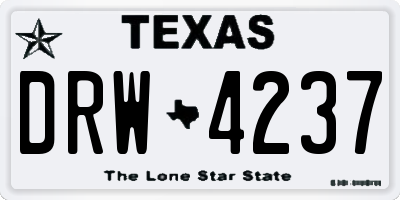 TX license plate DRW4237