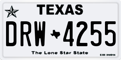 TX license plate DRW4255