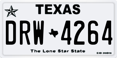 TX license plate DRW4264