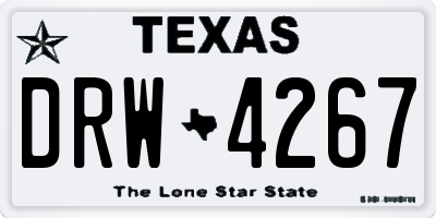 TX license plate DRW4267