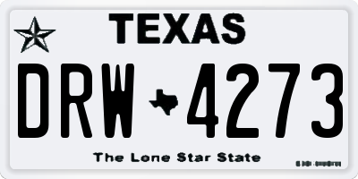 TX license plate DRW4273