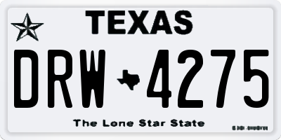 TX license plate DRW4275